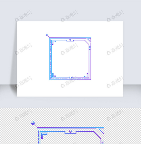 智能渐变色科技边框（二）图片