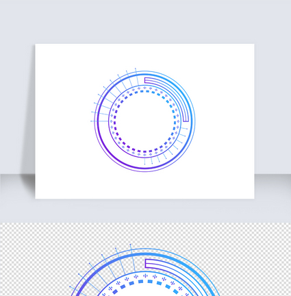 智能渐变色科技边框图片