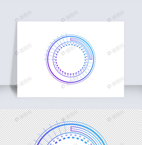 智能渐变色科技边框图片