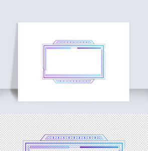 智能渐变色科技边框图片