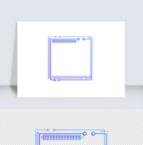 智能渐变色科技边框（六）图片