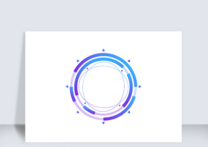 智能渐变色科技边框高清图片