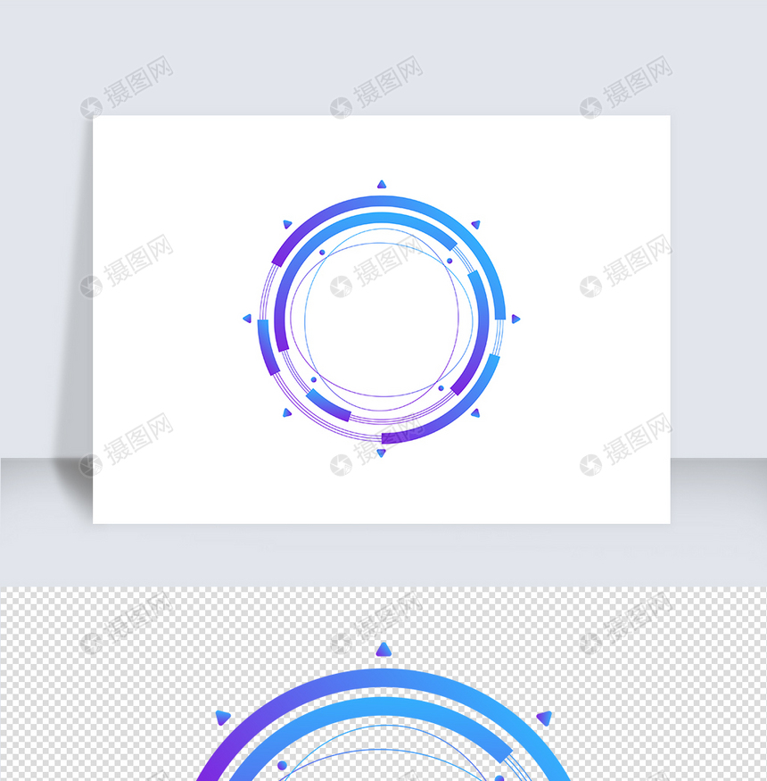 智能渐变色科技边框图片