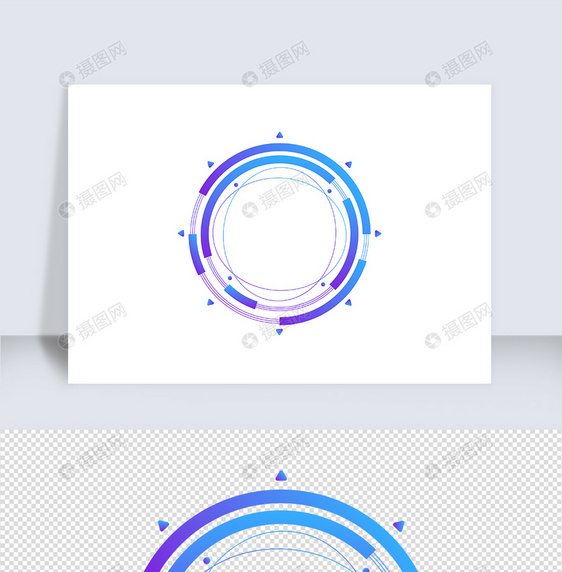 智能渐变色科技边框图片