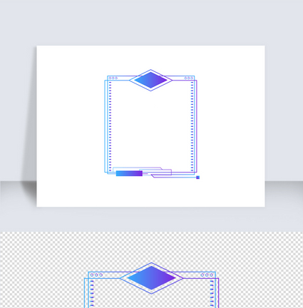 智能渐变色科技边框（九）图片