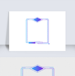 智能渐变色科技边框（九）图片