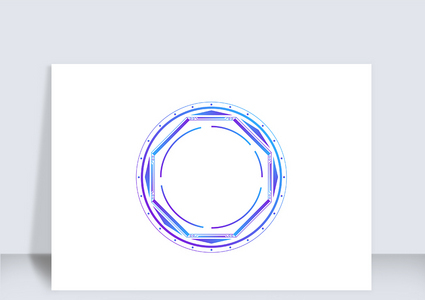 智能渐变色科技边框（十二）高清图片
