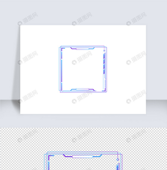 智能渐变色科技边框（十三）图片