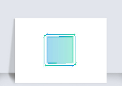 蓝绿渐变科技感十足边框高清图片