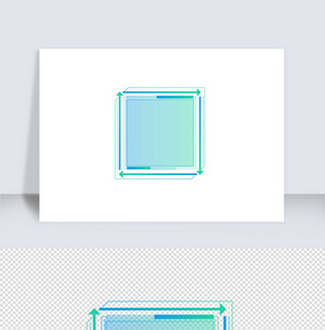 蓝绿渐变科技感十足边框图片