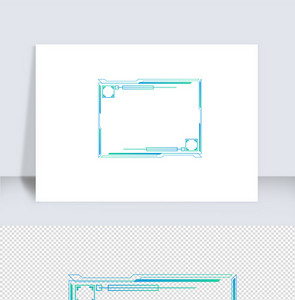渐变可视化科技感边框图片