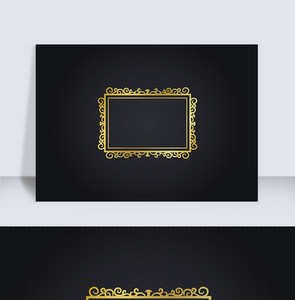 金色欧式边框花纹花边素材图片