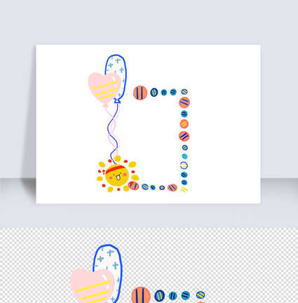 卡通可爱气泡边框图片
