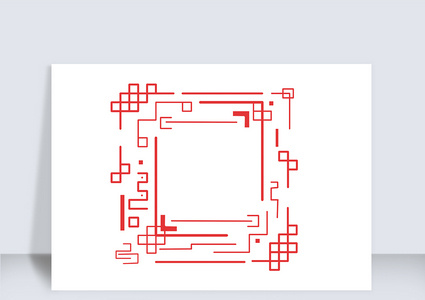 红色中国风边框高清图片