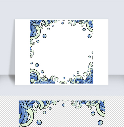 蓝色海洋波浪图片