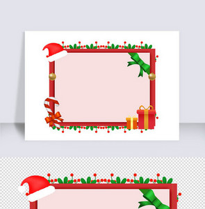 圣诞节可爱卡通边框气泡框图片