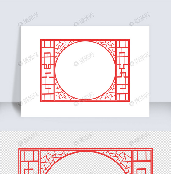 红色中国风边框图片