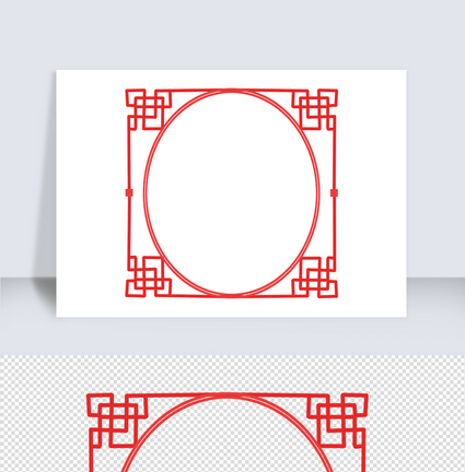 红色中国风边框图片