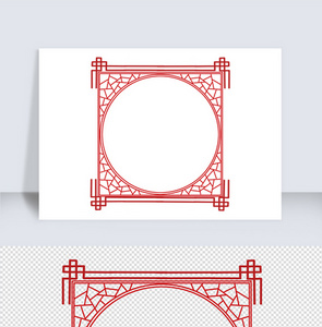 红色中国风边框图片