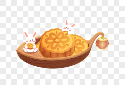 中秋节玉兔月饼图片