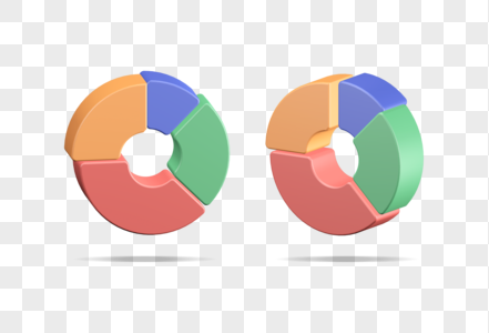 C4D创意饼状图标图片