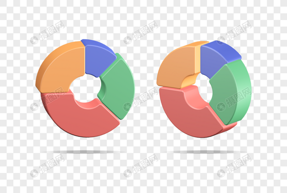 C4D创意饼状图标图片