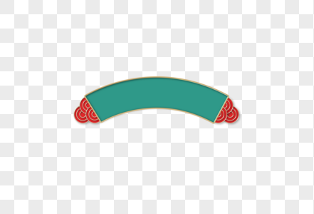 创意国潮复古弧形边框图片素材