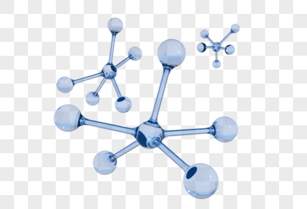 创意C4D酸性透明DNA玻璃素材免抠图片