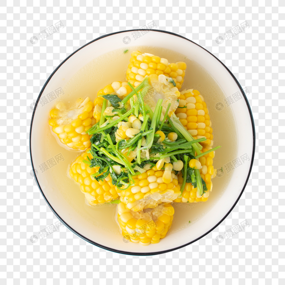 碗里的玉米浓汤图片