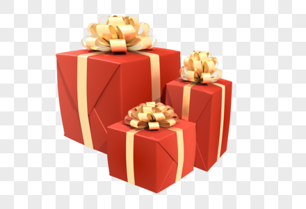 节日礼品盒红色礼盒高清图片