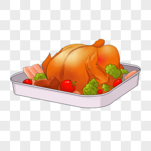 感恩节火鸡大餐卡通元素图片