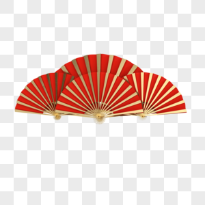国风传统扇子装饰图案高清图片