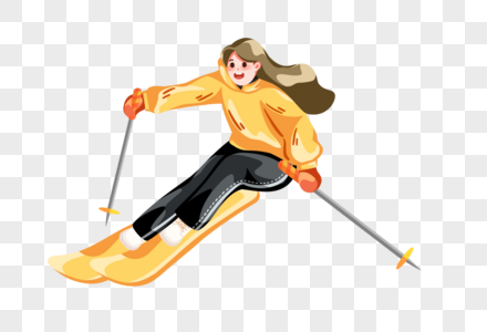 滑雪的女孩运动女生高清图片