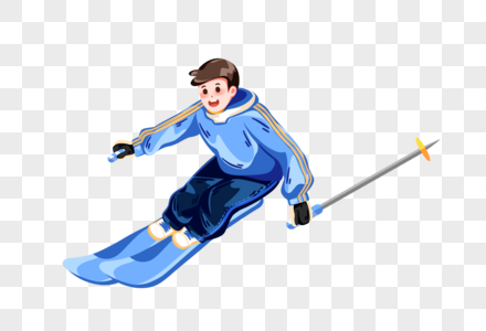 滑雪的男孩图片