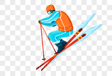冬季运动会高山滑雪运动员图片
