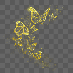 金粉光效蝴蝶飞舞图片