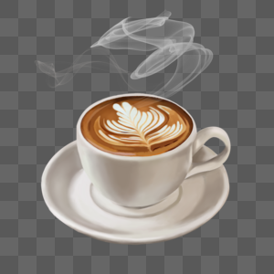 冒蒸汽的咖啡高清图片