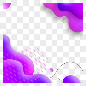 紫色sns抽象流体边框图片
