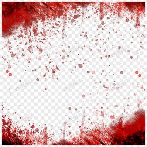 红色恐怖血液边框图片
