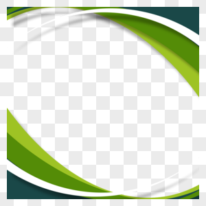 多种绿色弧形商务抽象流体边框图片