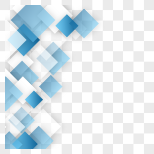 蓝白相间叠加的正方形抽象线条蓝色边框图片