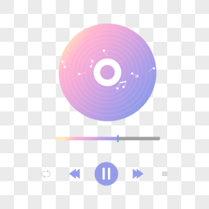 音乐播放器渐变光盘音符图片