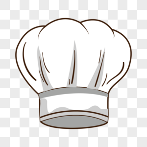 卡通白色饭店厨师帽图片