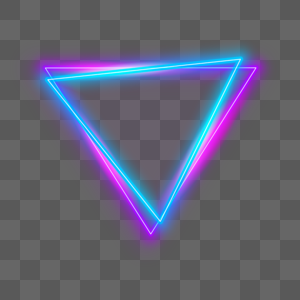 双色光效霓虹抽象明亮三角形图片