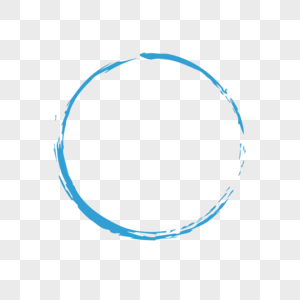 蓝色水彩虚线圆创意图片