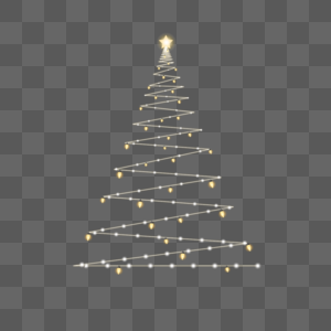 圣诞灯串节日装饰圣诞树图片