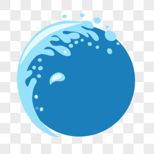 泼水节漂亮蓝色水球图片
