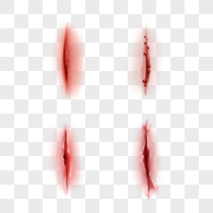 伤疤手术伤口鲜血卡通风格图片