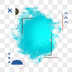 边框垃圾笔刷光效抽象蓝色图片