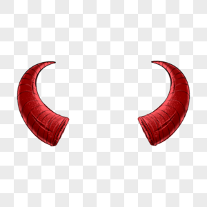 邪恶的红色恶魔魔鬼角高清图片